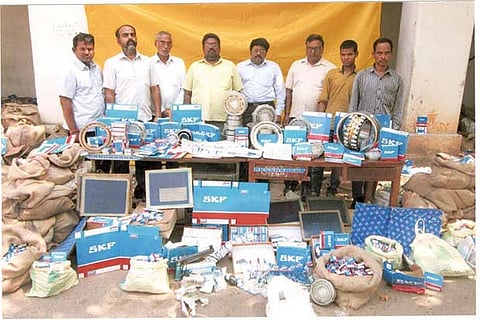 The dealers of fake ball bearings caught in the raid in Broadway