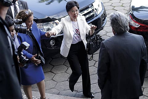 World Health Organization (WHO) Director-General Margaret Chan (C) in Rio de Janeiro, Brazil