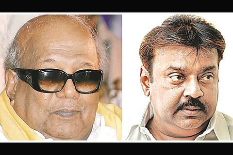 M Karunanidhi and Vijayakanth