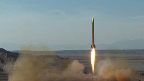 Representative image of the ballistic missile launch