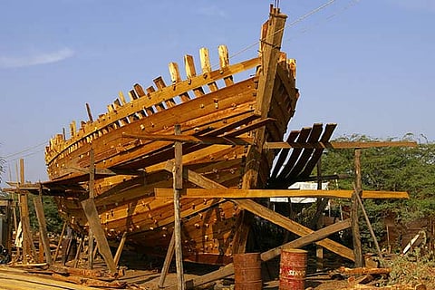 A fishing vessel under construction - representative image