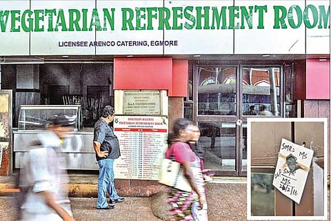 A food outlet at the Egmore railway station that has been closed (Photo: Justin George)