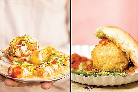 Dahi Batata Puri and Vada Pav
