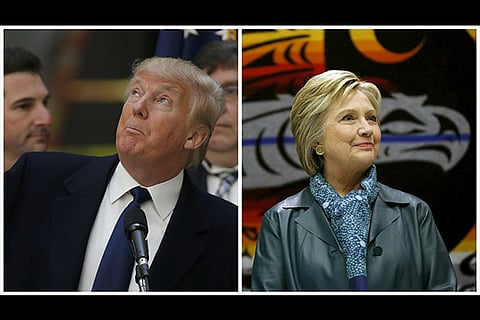 Republican Donald Trump and Democrat Hillary Clinton