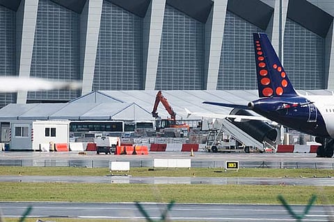 Tents at Brussels airport