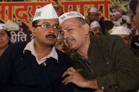 AAP's Arvind Kejriwal and Manish Sisodia