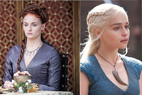 Sansa and Khaleesi sure know how to rock a braid