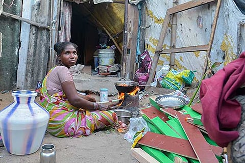 A resident of the Irula colony in Besant Nagar (Photo: Justin George)