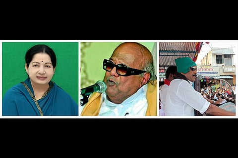 J Jayalalithaa, M Karunanidhi and Vaiko