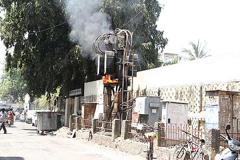 Transformers catching fire is a common phenomenon (Photo by: Prakaash)