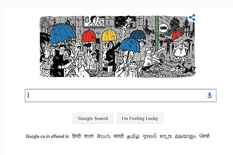 A screen shot of the Google Doodle