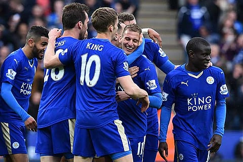 Leicester will collect the trophy on Saturday when they host Everton at home