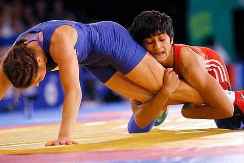 A file photo of the Vinesh Phogat in action