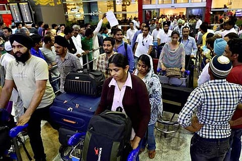 File photo of Indians returning home from war torn Libya