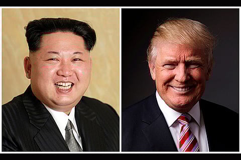 North Korea?s Kim Jong-Un (L) and Donald Trump