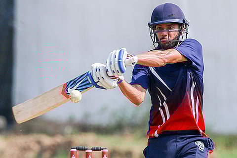 Sheldon Jackson enroute to his century (Photo: Justin George)