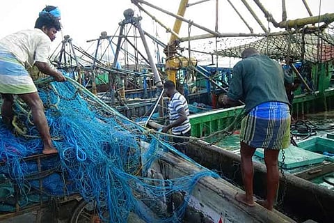 File photo of fishermen in Rameswaram