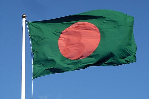 The national flag of Bangladesh