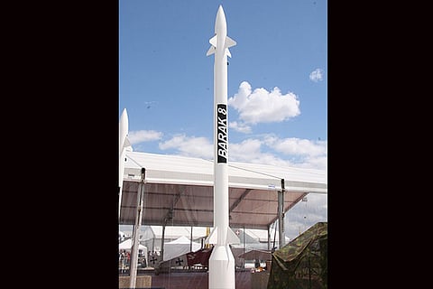 The medium range missile (MR-SAM) for the IAF was successfully test launched (Image: ANI, Twitter)