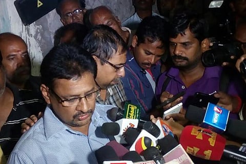 Swathi's paternal uncle speaking to Media in Srirangam on Saturday