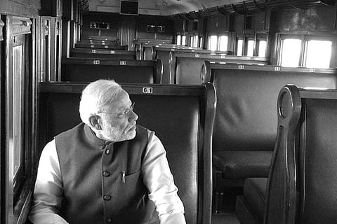 Prime Minister Narendra Modi travels from Pentrich Railway Station to Pietermaritzburg, South Africa