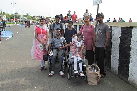 Disability rights activist (third from right) Bhavna Botta who kickstarted the campaign