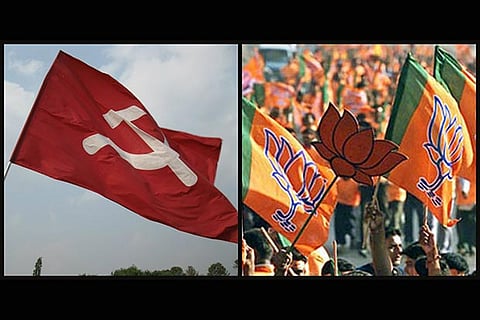 (L) CPI-M and (R) BJP