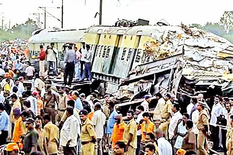 File photo of the Tamil Nadu Express derailment