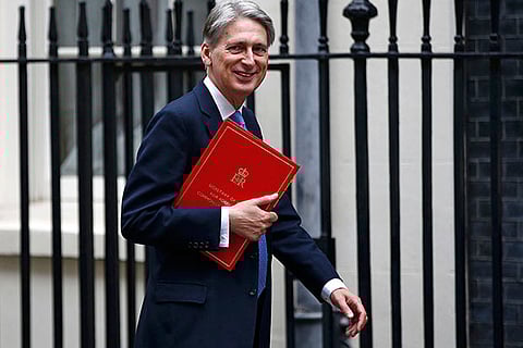 Britain's Foreign Secretary Philip Hammond, arrives to attend a cabinet meeting at 10 Downing Street