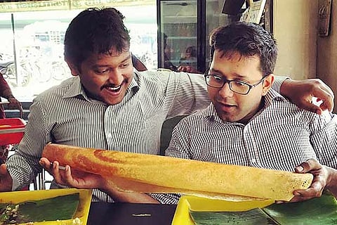 Eshwar Vikas (left) and Sudeep Sabat