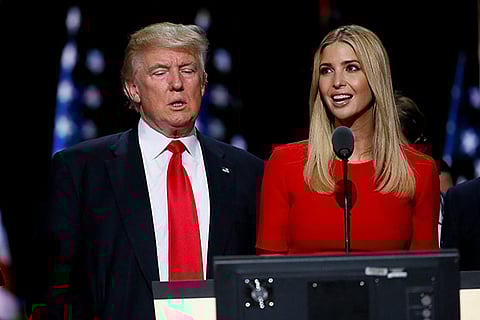 Donald Trump with daughter Ivanka during a summit at the Republican National Convention