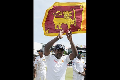 Sri Lankan spinner Rangana Herath took seven wickets for 64 runs