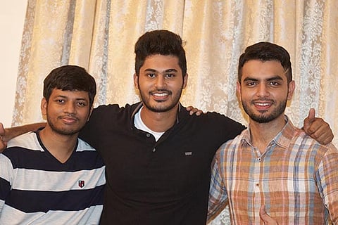 (Left to right) Nareshwar Sivanesan, Mohamed Asif and Fahd Khaleel