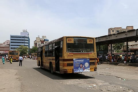 MTC buses swarm in and out of Broadway bus terminus (Photo: Justin George)