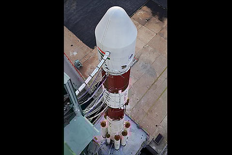 Bird?s eye view of PSLV-C35 that will be launched today