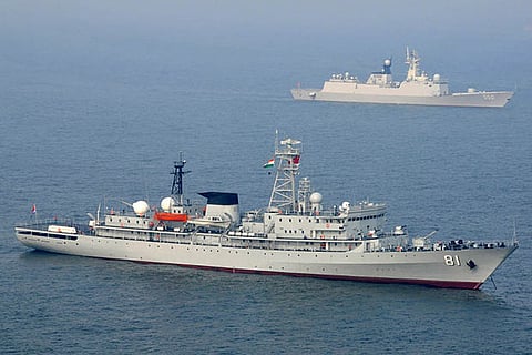 File photo of Chinese navy ships