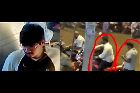 CCTV grab of the suspected murderers of Hindu Munnani functionary C Sasikumar