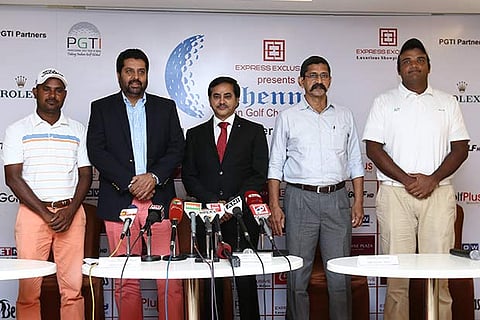 PGTI director Uttam Singh (second from left) and Express Group?s Aroonkumar (centre) in Chennai