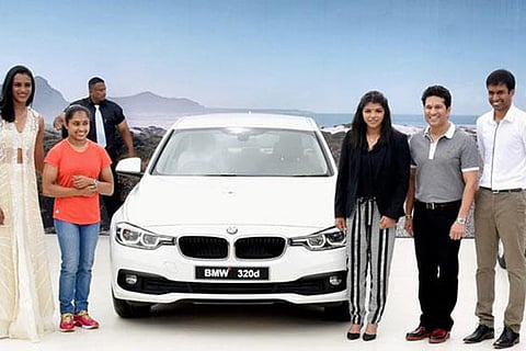 Dipa Karmakar (second from left), along with PV Sindhu, Sakshi Malik and Pullela Gopichand