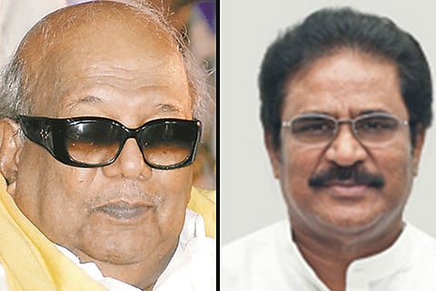 DMK Supremo Karunanidhi and TNCC president Su Thirunavukkarasar