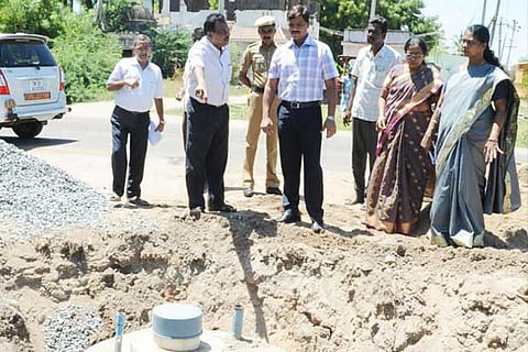 One of the defunct borewells in the district