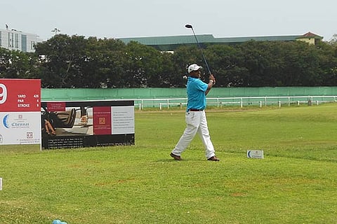 Mukesh Kumar at the home stretch of the Chennai Open golf championship on Friday