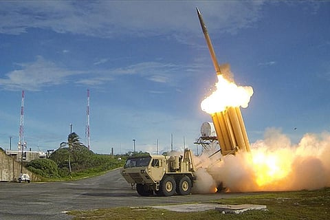 File photo of the THAAD anti-missile system which is being deployed in South Korea