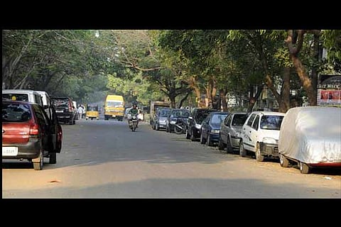 A picture taken in one of the streets in Chennai