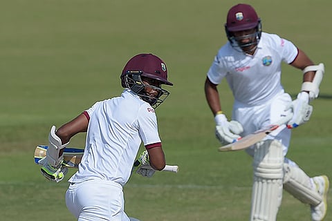 K Brathwaite and S Dowrich hit unbeaten half-centuries