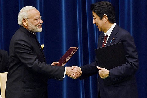 Prime Minister Narendra Modi and his Japanese counterpart Shinzo Abe