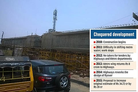 File photo of the flyover under construction at Porur intersection