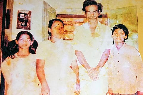 An old photo submitted by the Melur couple claiming actor Dhanush to be their son