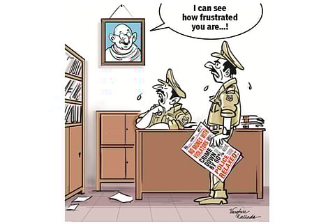 Demonetisation crushes crime (Illustration by Varghese Kallada)