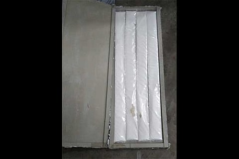 A box containing the seized drug